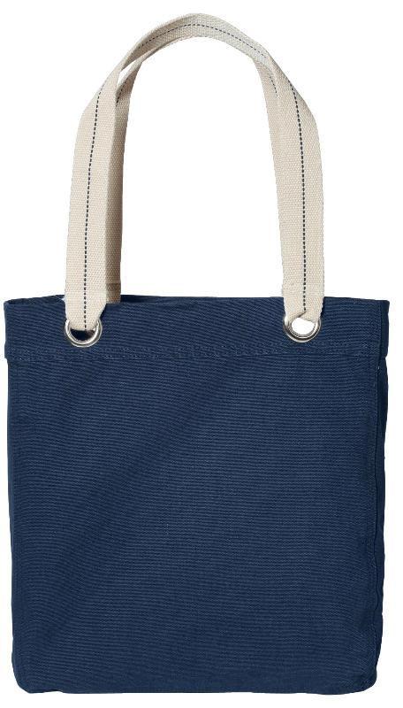 Colorful Cotton Canvas Allie Tote Bag with Interior Lining