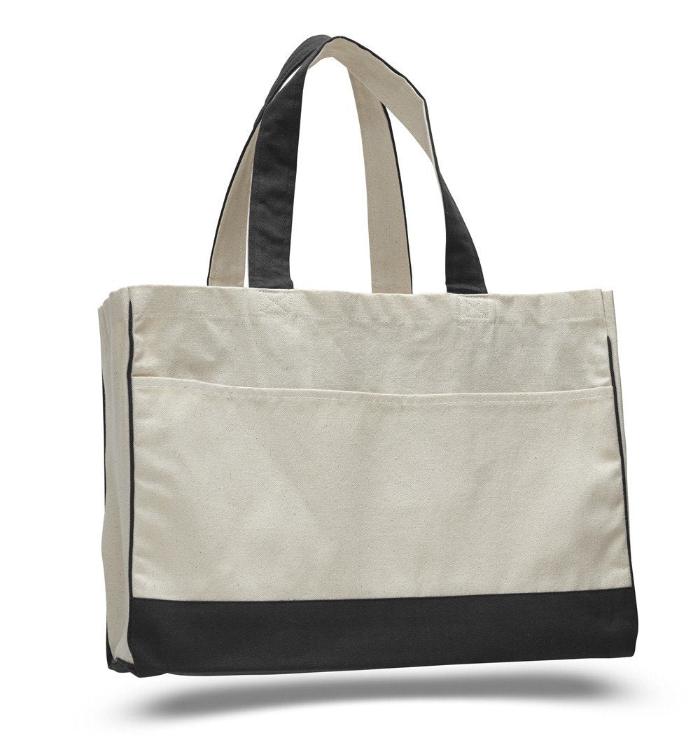 Black Cotton Canvas Tote Bag Cheap