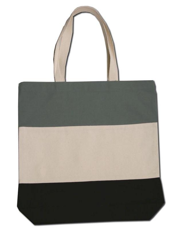 Tri-Tone Beach Totes Black