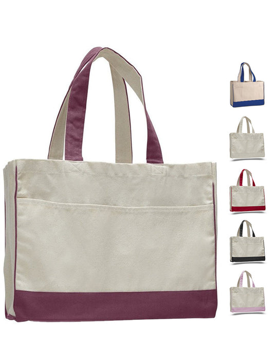 Wholesale Canvas Totes and Canvas Bags with Inside Zipper Pocket