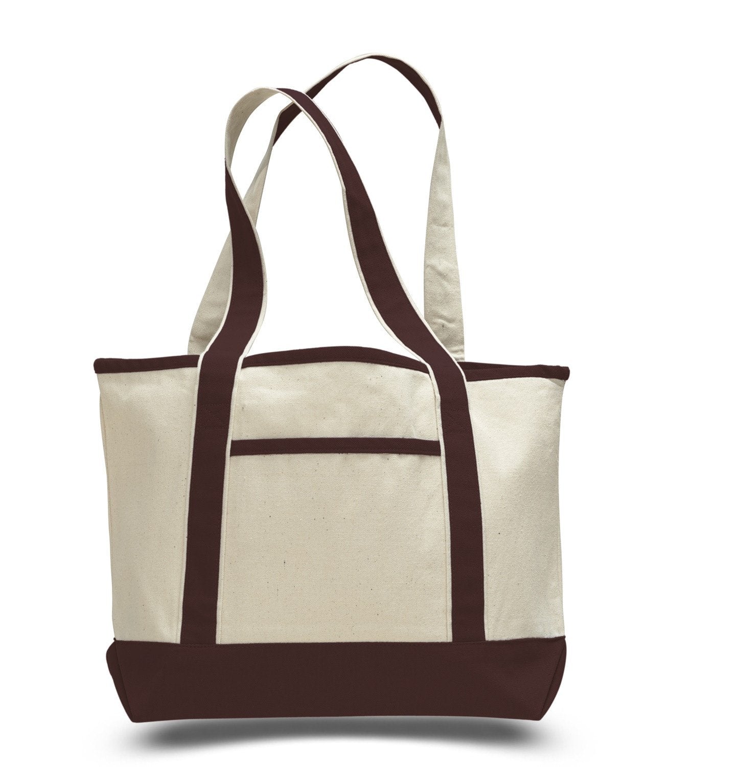 Cheap Wholesale Small Heavy Canvas Tote Bags in Chocolate 