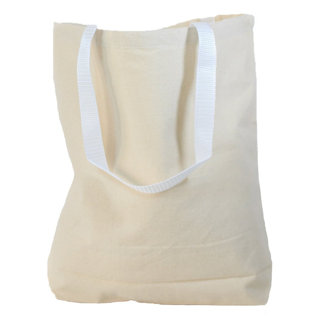 100% Cotton Canvas Tote Bags with Color Handles - DN244